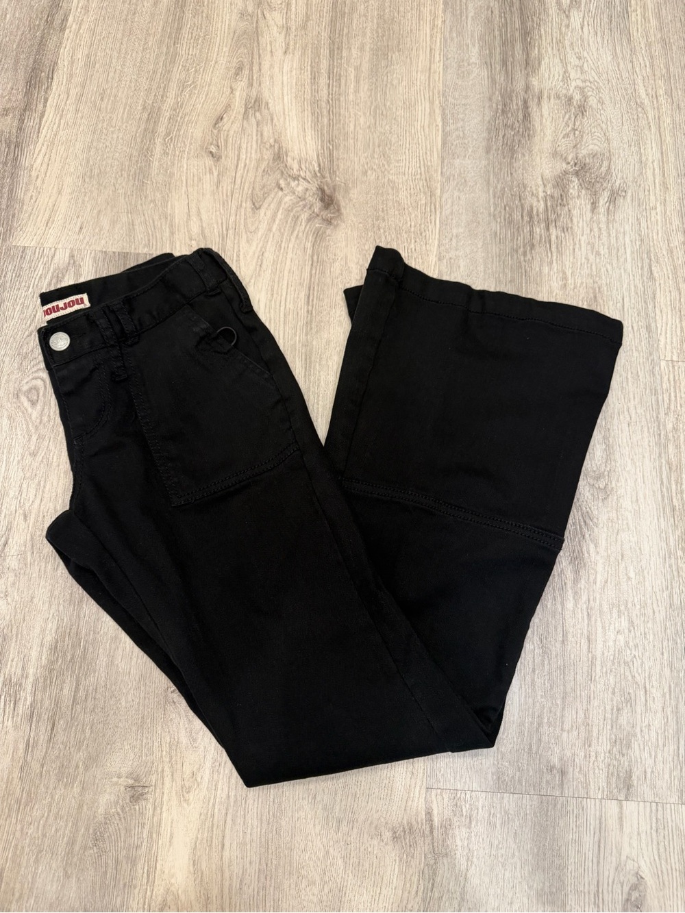 Jou Jou Black Low Rise Flare Cargo Pants Y2K Utility